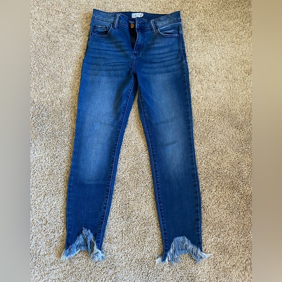 Cello Blue Frayed Hem Jeans - Picture 1 of 2